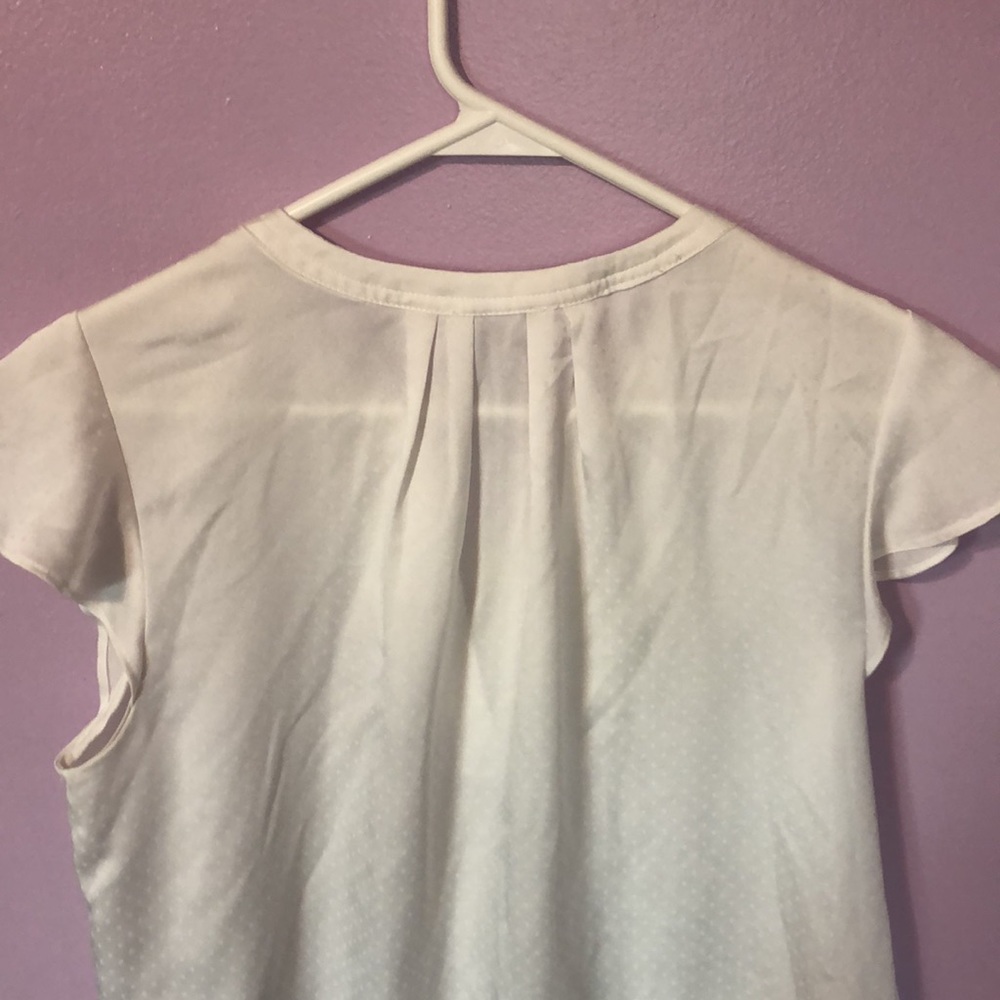 Calvin Klein White Dot Patterned Blouse - image 8